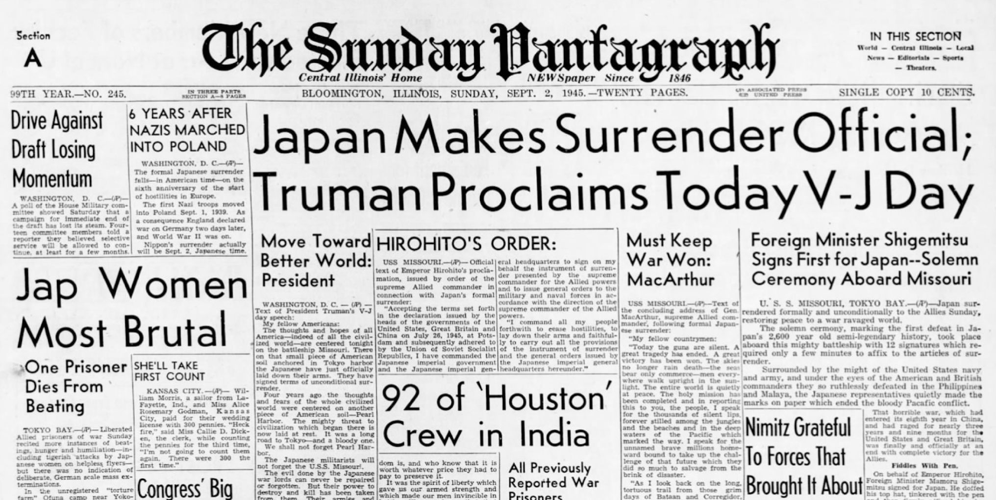 September 02, 1945 - World War II